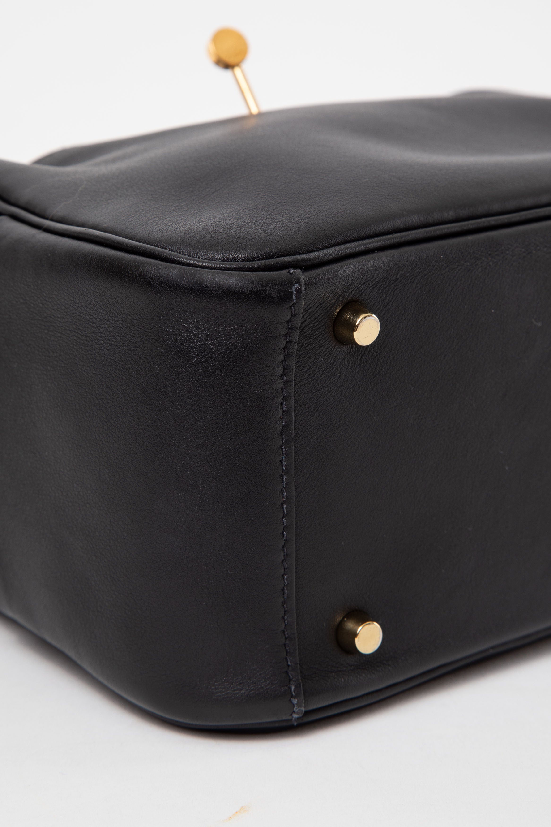 Hermes 2022 Black Swift Matte Alligator Touch Mini Lindy 20