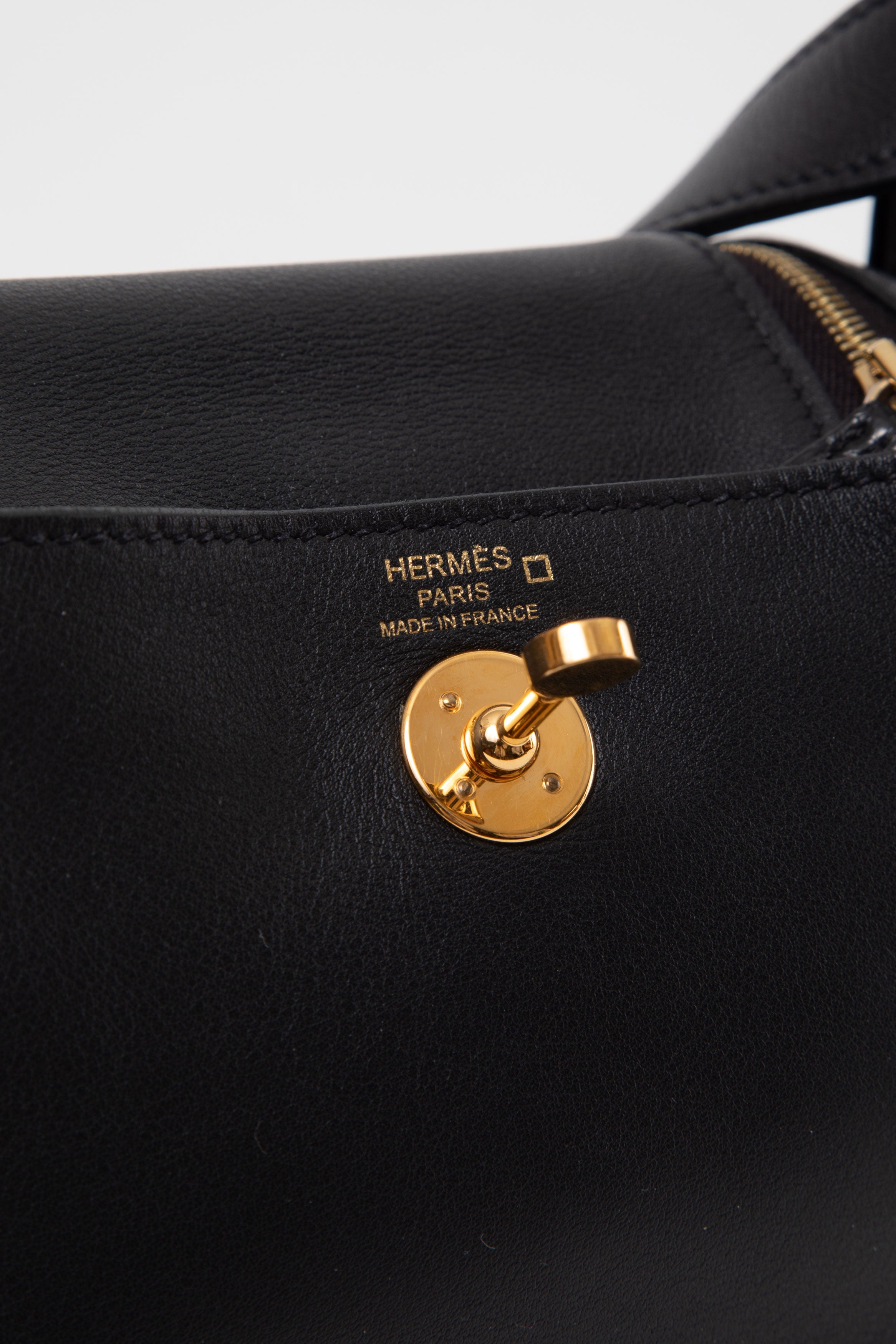 Hermes 2022 Black Swift Matte Alligator Touch Mini Lindy 20