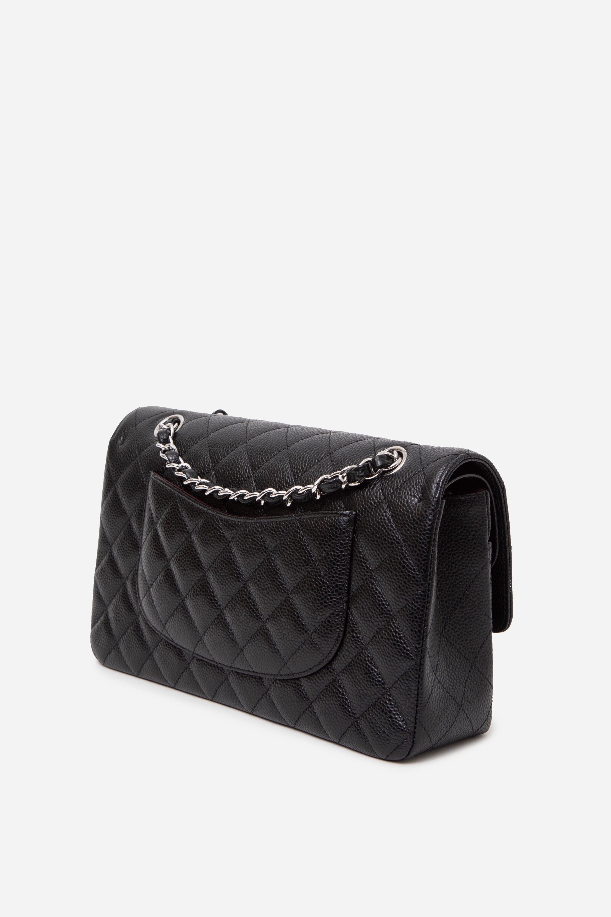 Pre-Owned Chanel 2023 Black Caviar Medium Classic Double Flap Bag