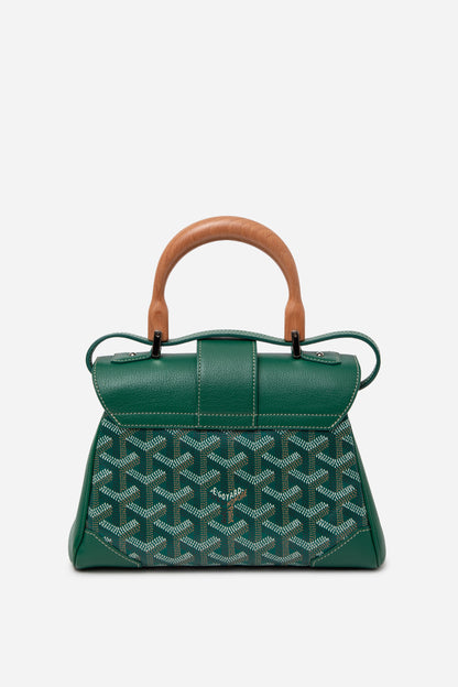 Goyard 2022 Green Goyardine Mini Saigon Top Handle Bag
