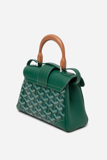 Goyard 2022 Green Goyardine Mini Saigon Top Handle Bag
