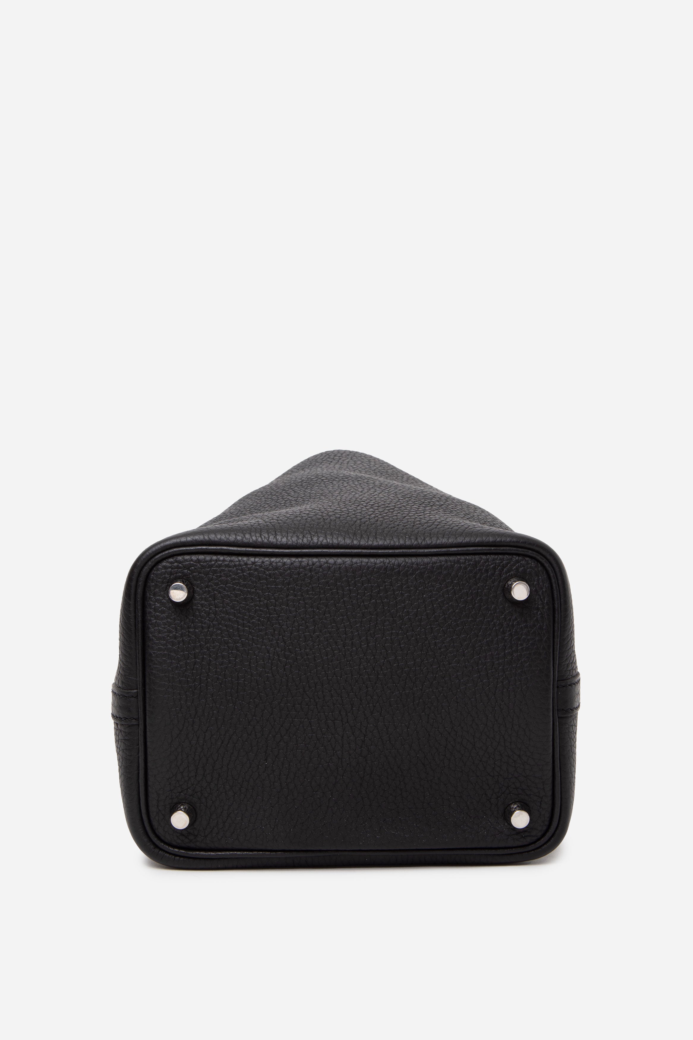Hermès 2021 Black Clemence Picotin 18 Handbag