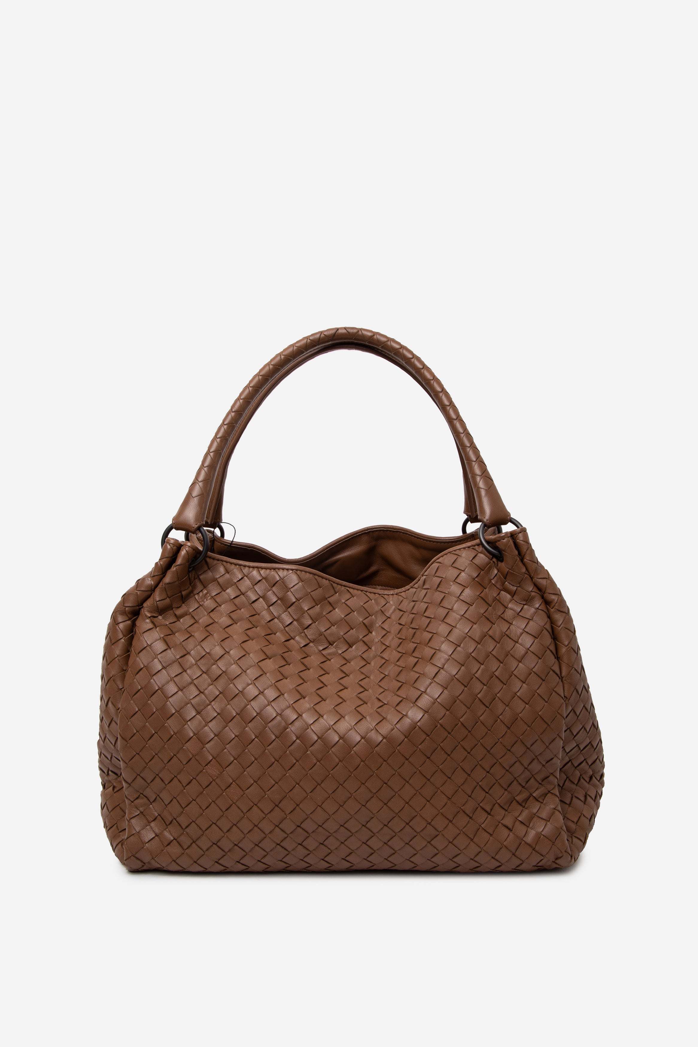 Bottega Veneta Brown Nappa Intrecciato Parachute Bag