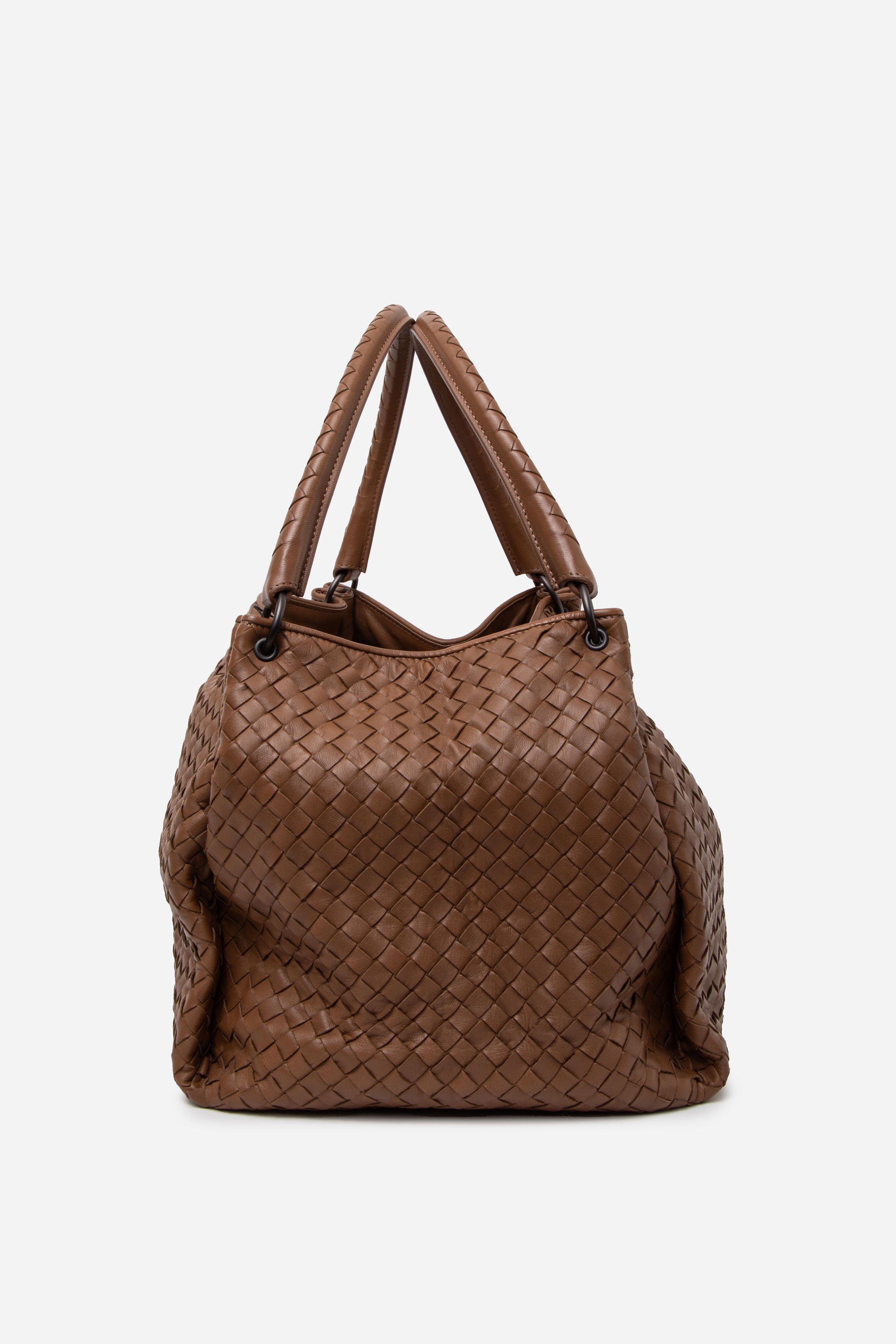 Bottega Veneta Brown Nappa Intrecciato Parachute Bag