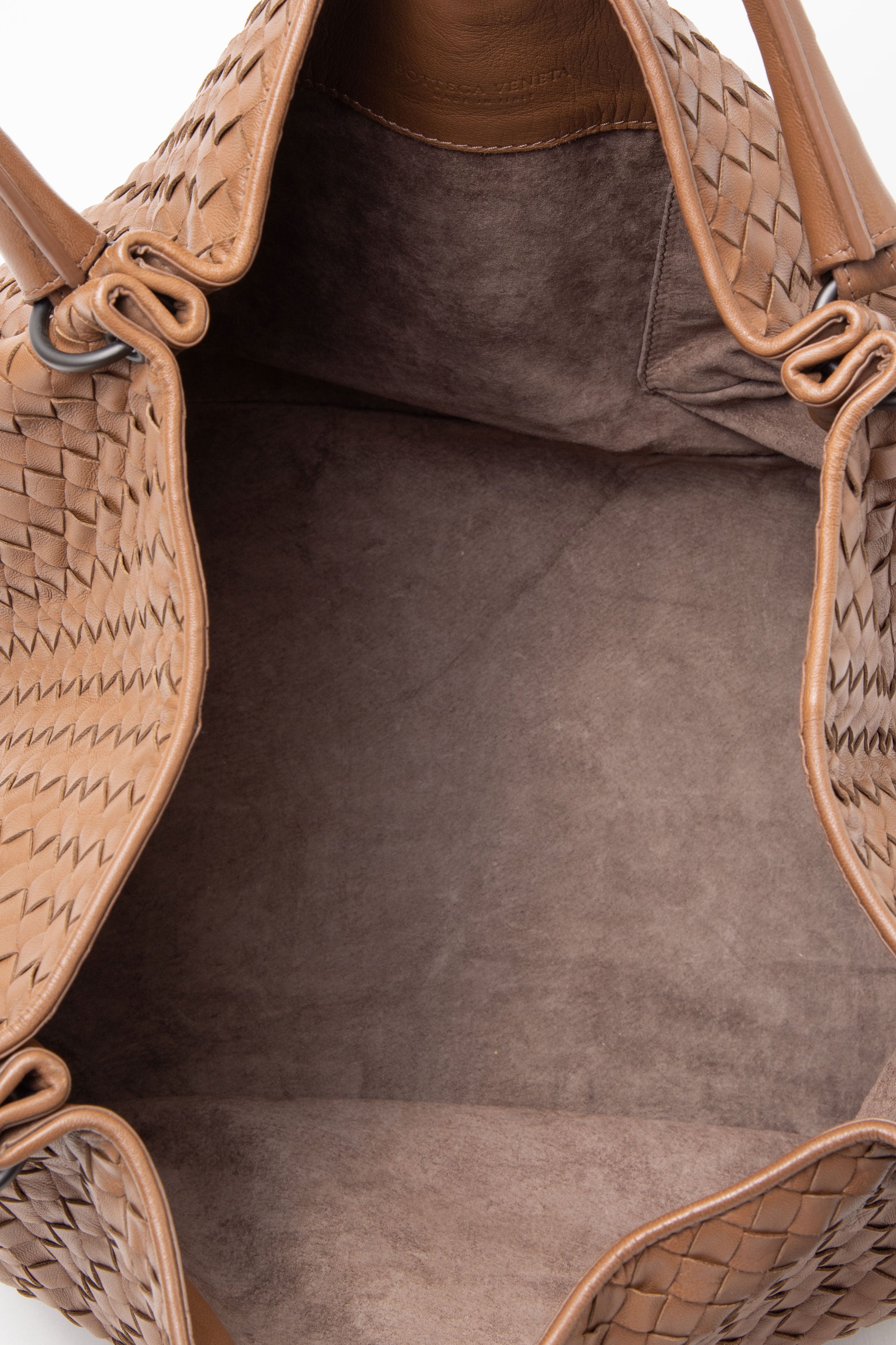 Bottega Veneta Brown Nappa Intrecciato Parachute Bag