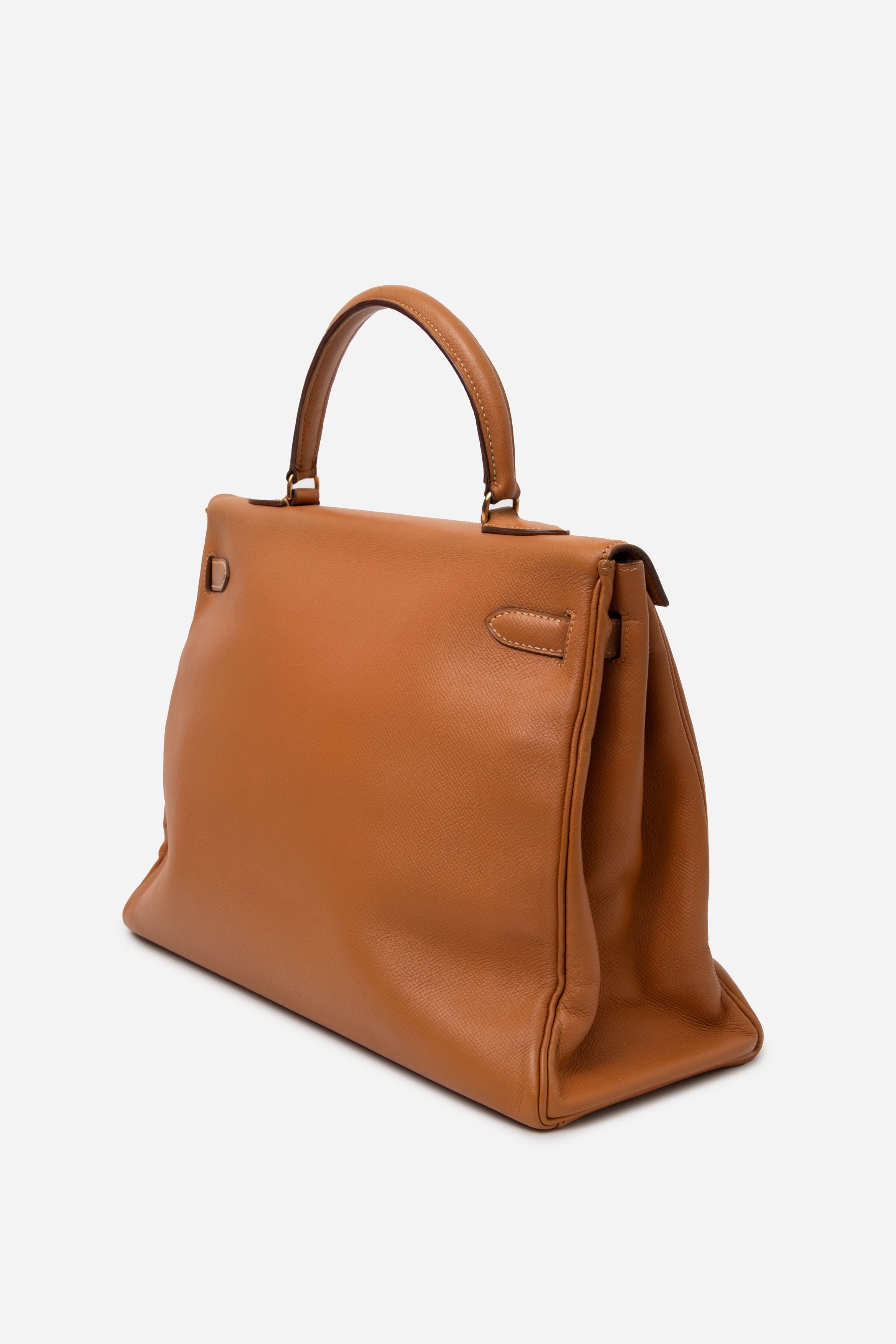 Hermes 1987 Brown Vintage Kelly 35 with Strap