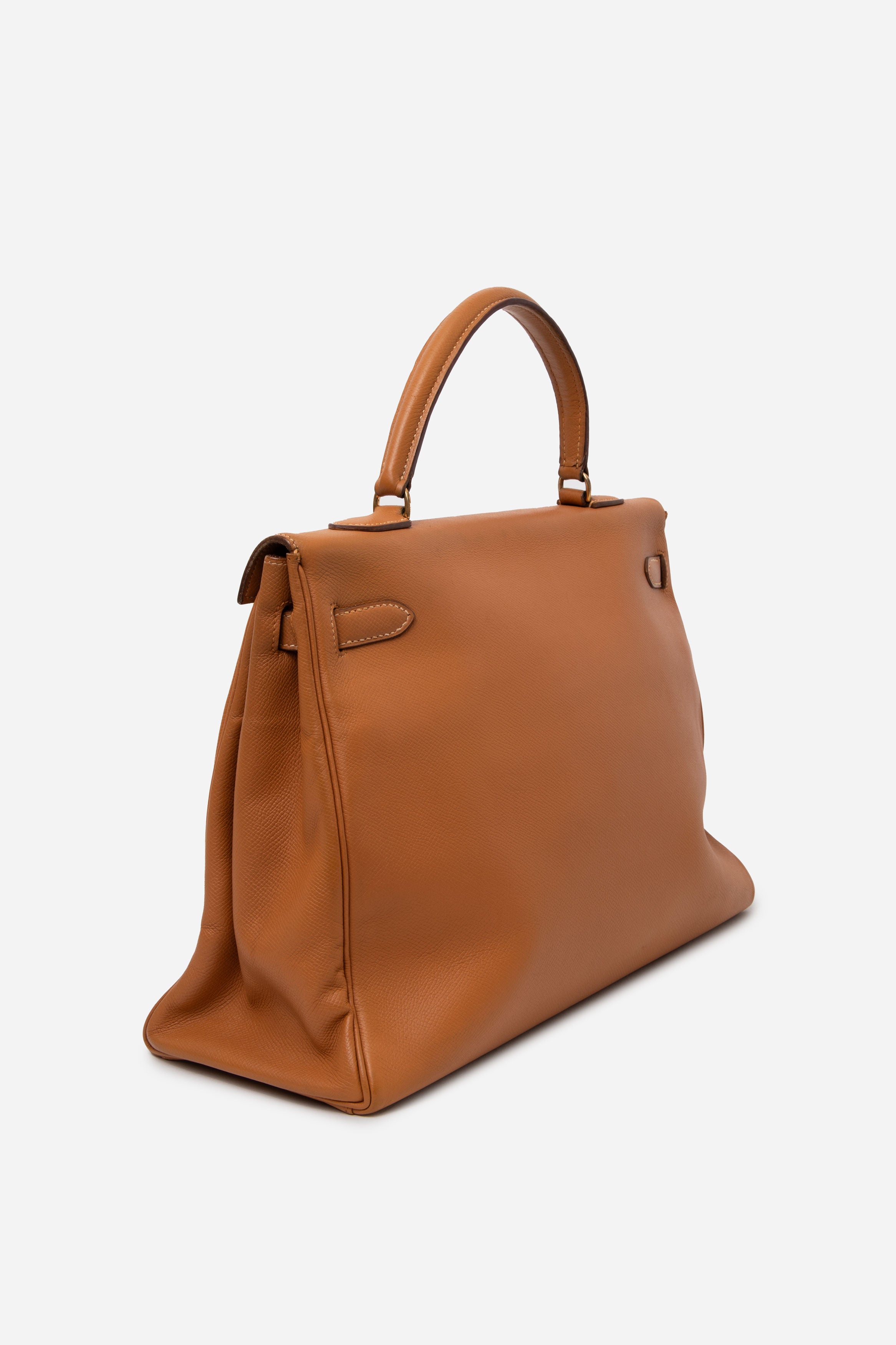 Hermes 1987 Brown Vintage Kelly 35 with Strap