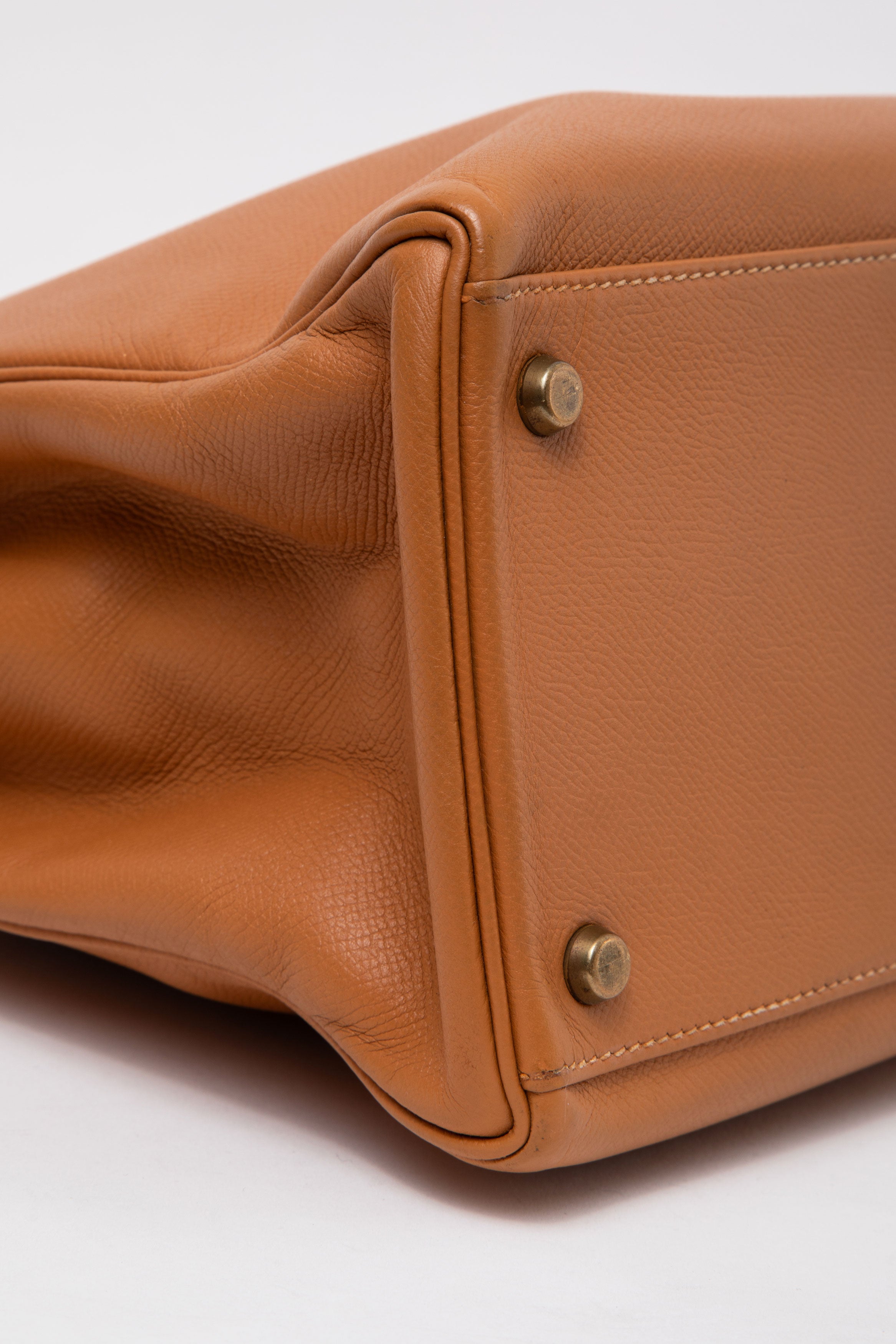 Hermes 1987 Brown Vintage Kelly 35 with Strap