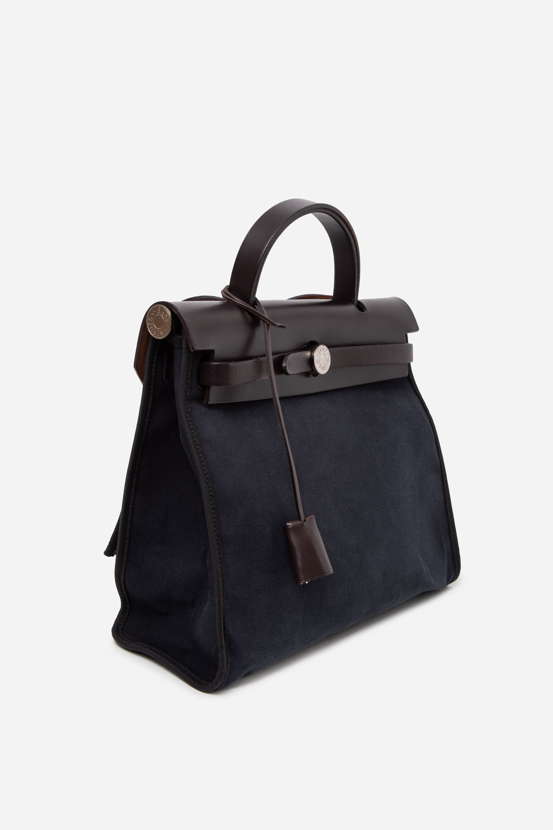 Hermes 2011 Black Canvas Herbag 31