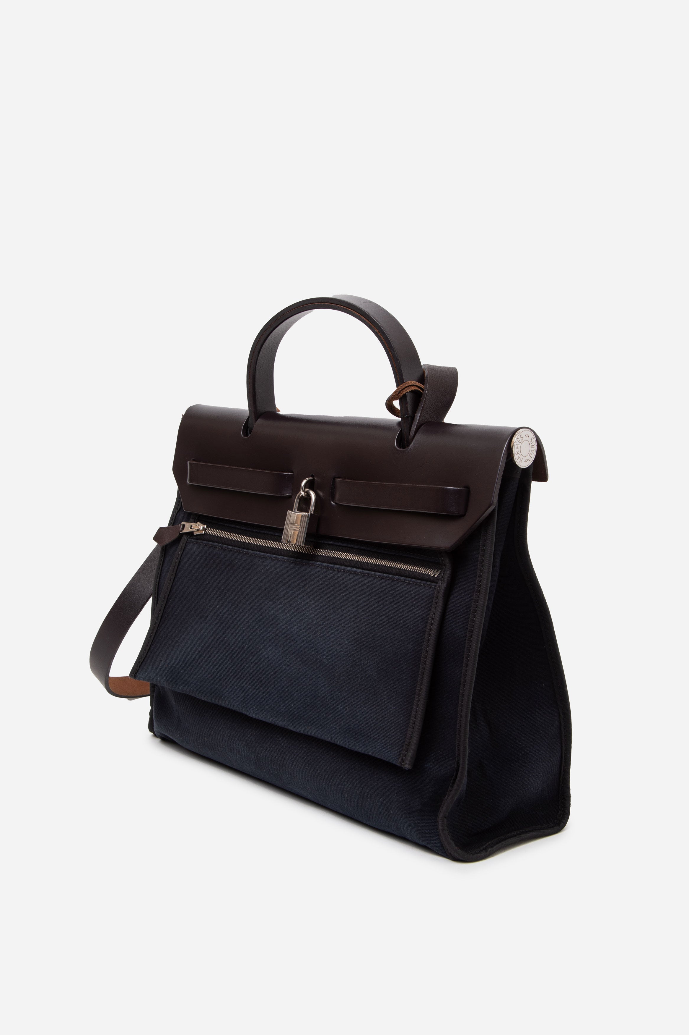 Hermes 2011 Black Canvas Herbag 31