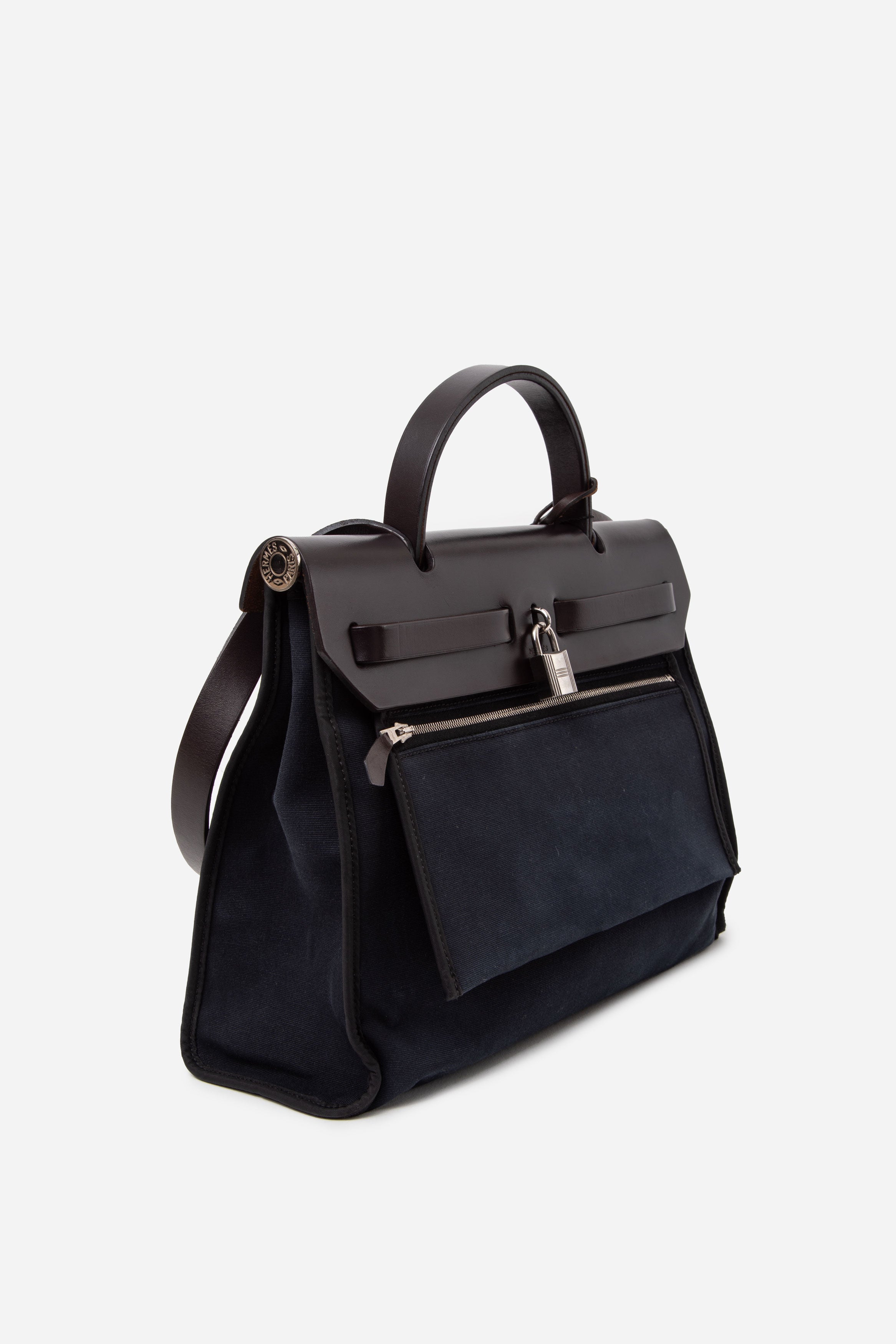 Hermes 2011 Black Canvas Herbag 31