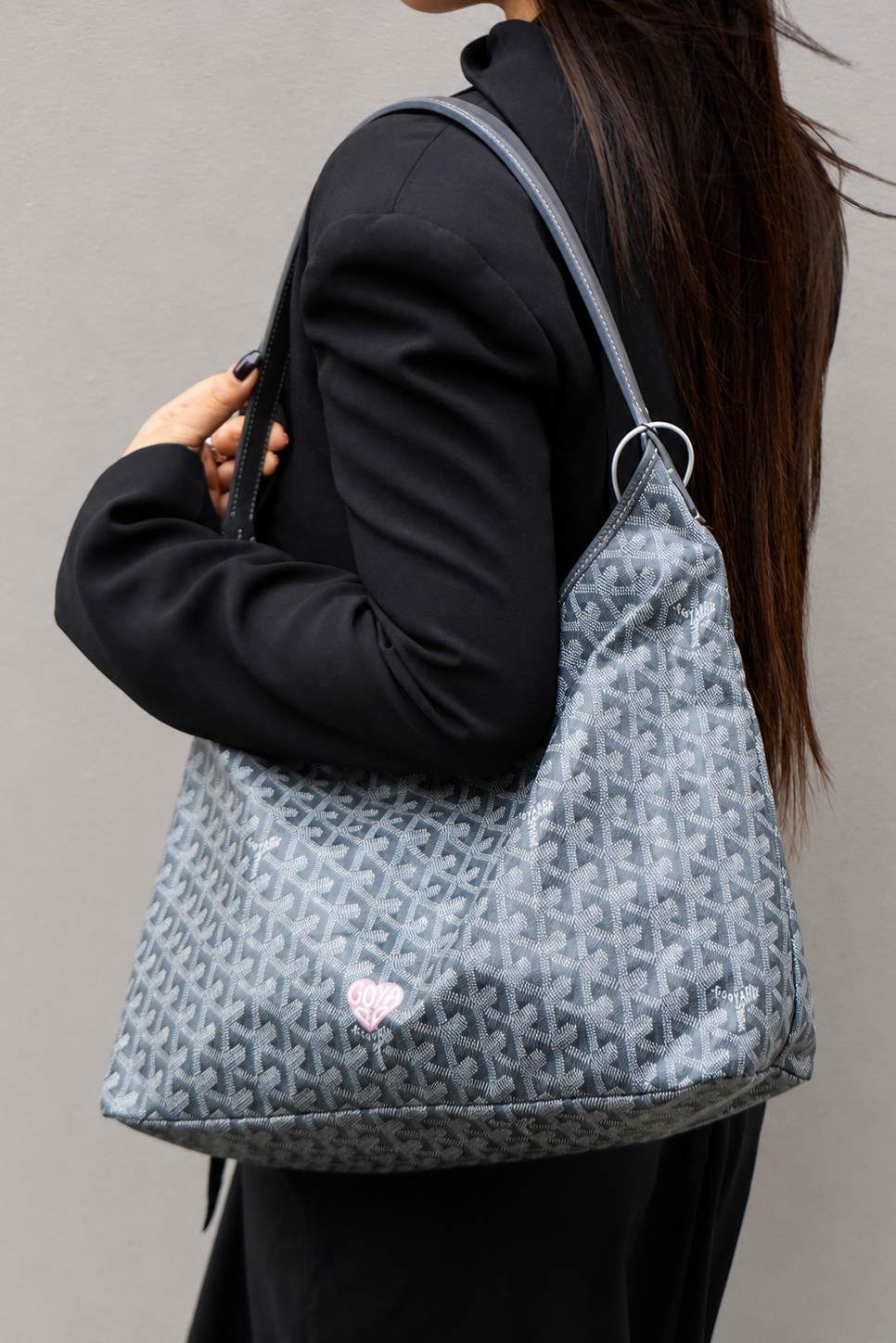 Goyard 2023 Goyardine Boheme Hobo Grey
