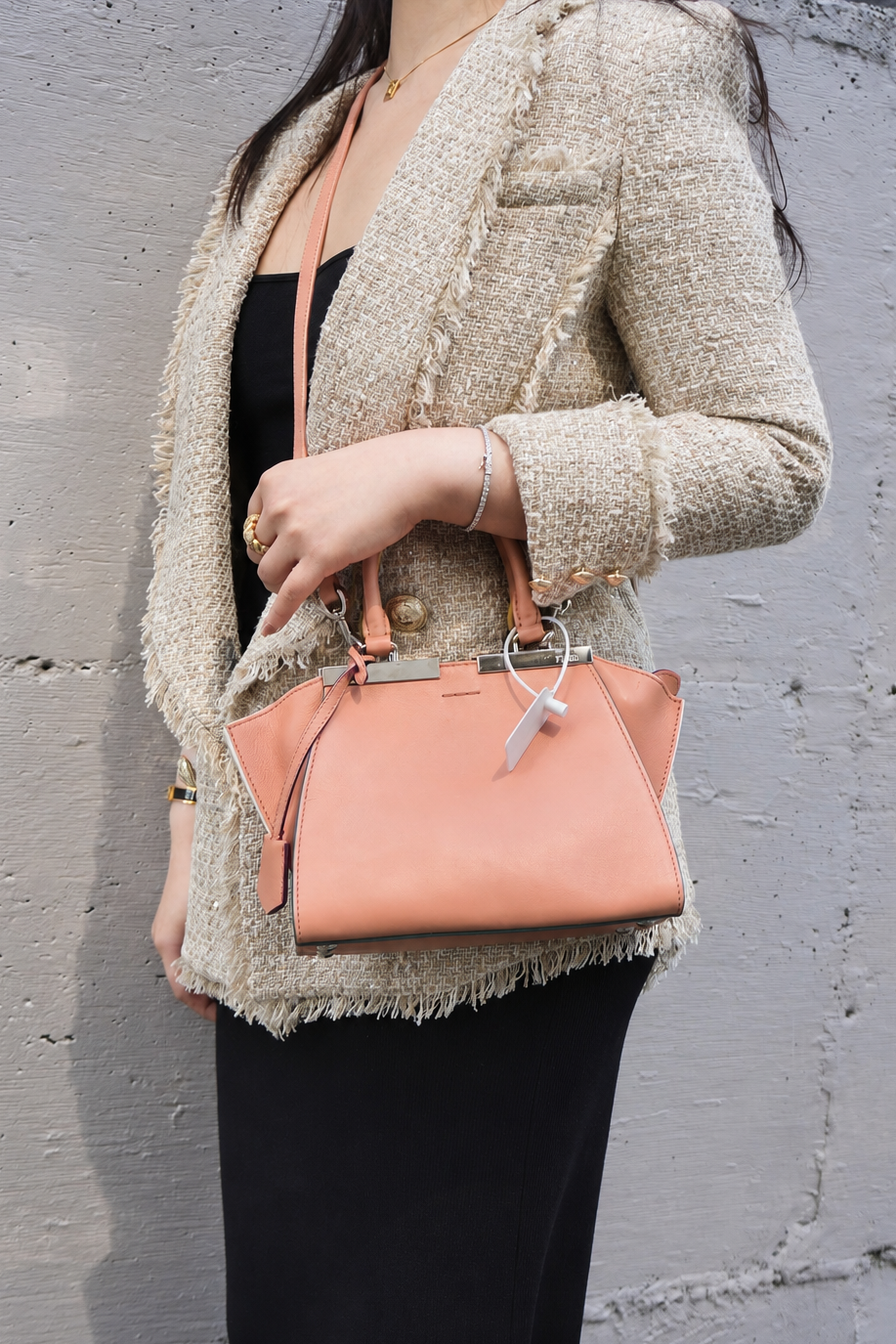 Fendi Pink Leather Mini 3Jours Bag With Strap