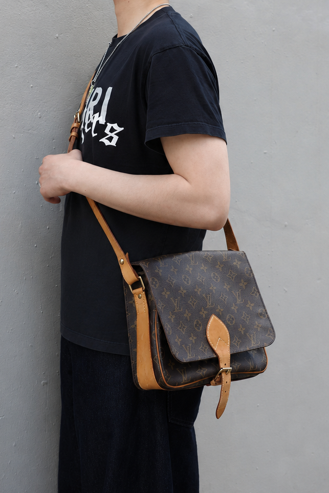 Louis Vuitton 1994 Monogram Cartouchiere GM Crossbody Bag