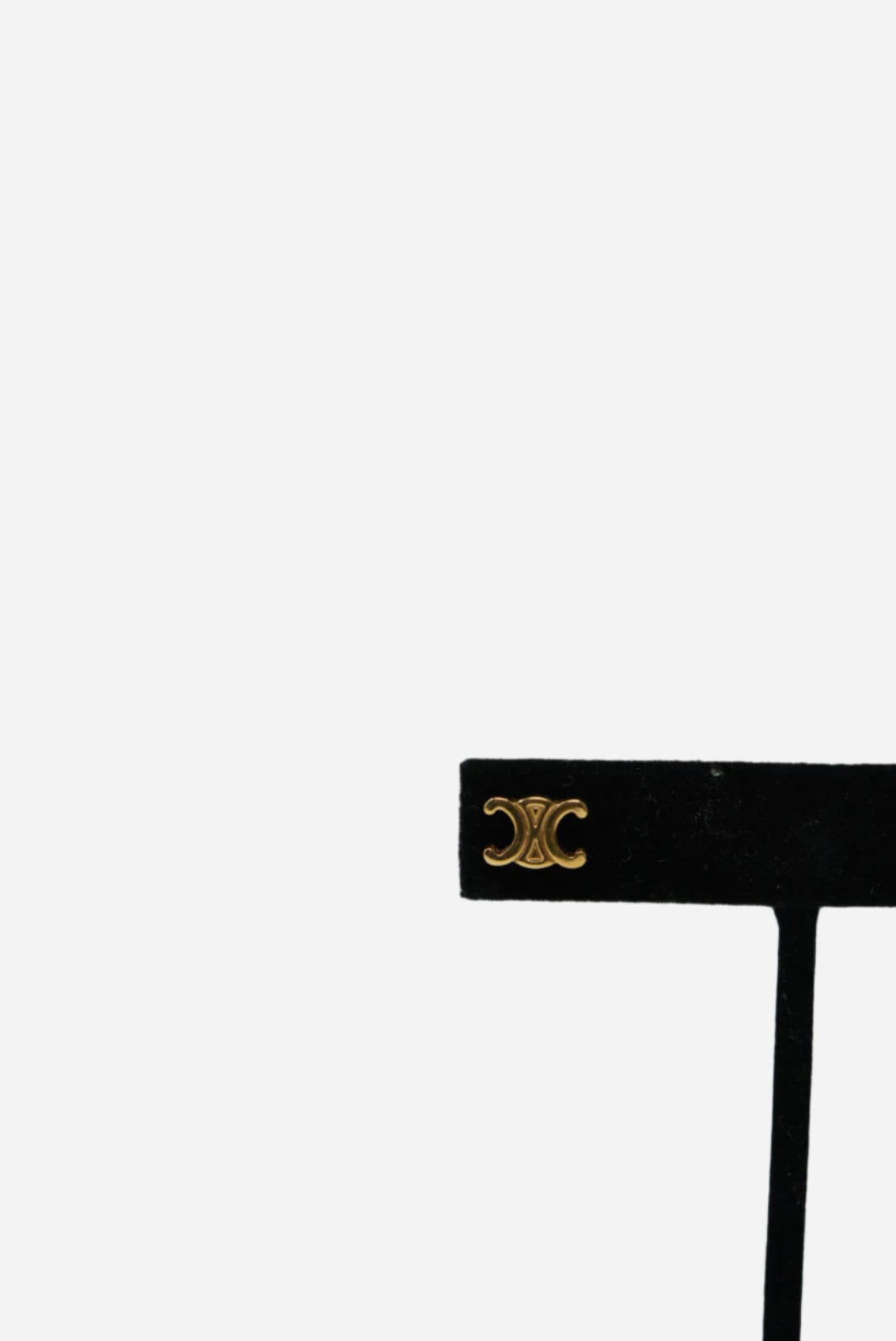 Celine Triomphe Studs in Brass Earring