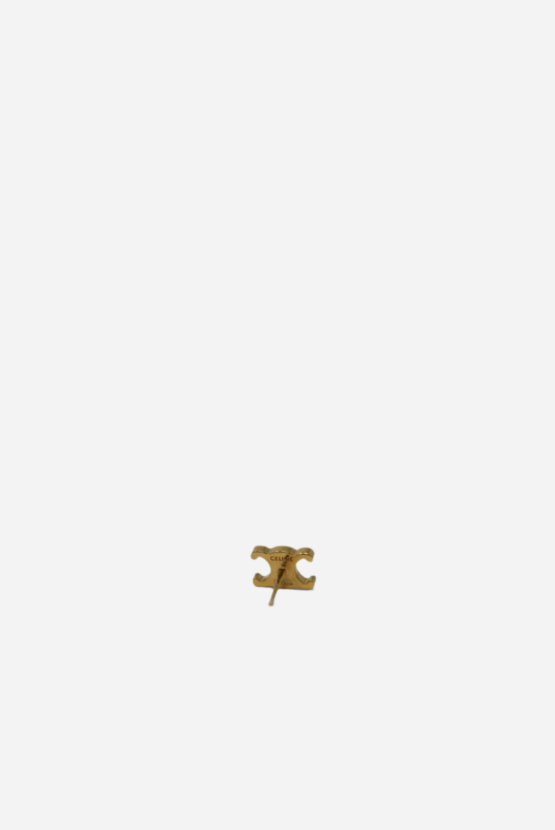 Celine Triomphe Studs in Brass Earring