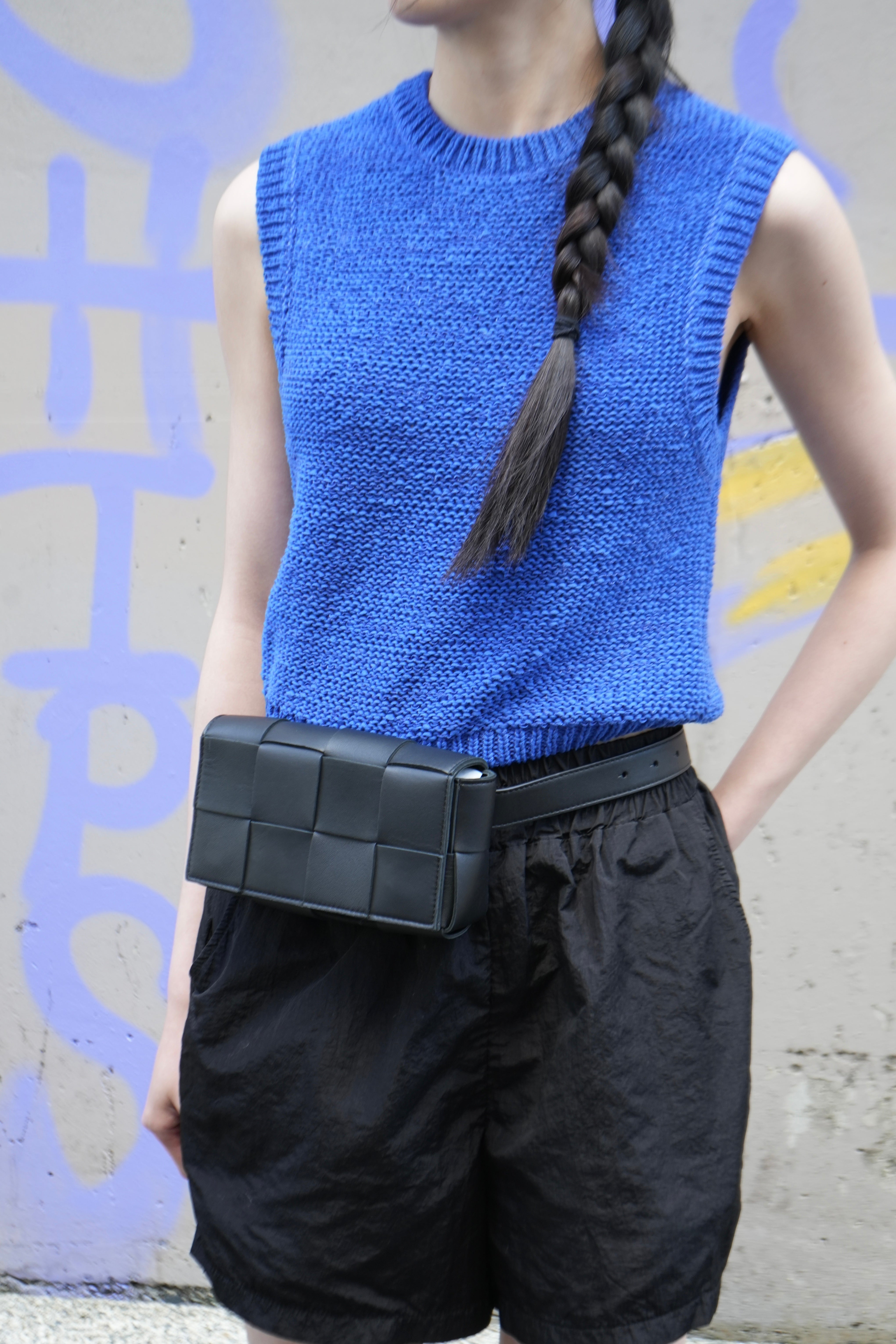 Bottega Veneta Black Cassette Belt Bag