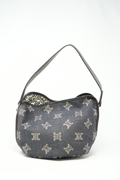 Celine triomphe Denim Shoulder Bag