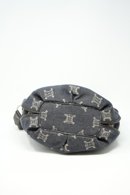 Celine triomphe Denim Shoulder Bag