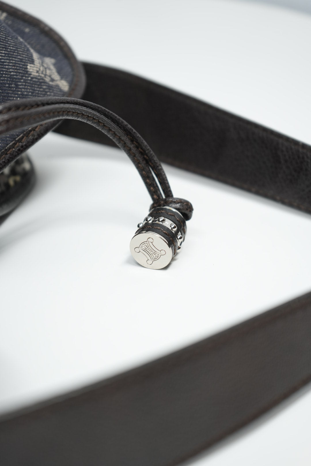 Celine triomphe Denim Shoulder Bag