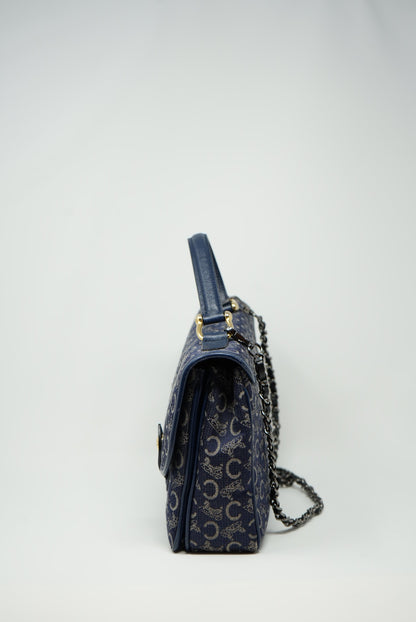 CELINE Blue Macadam Handle Bag