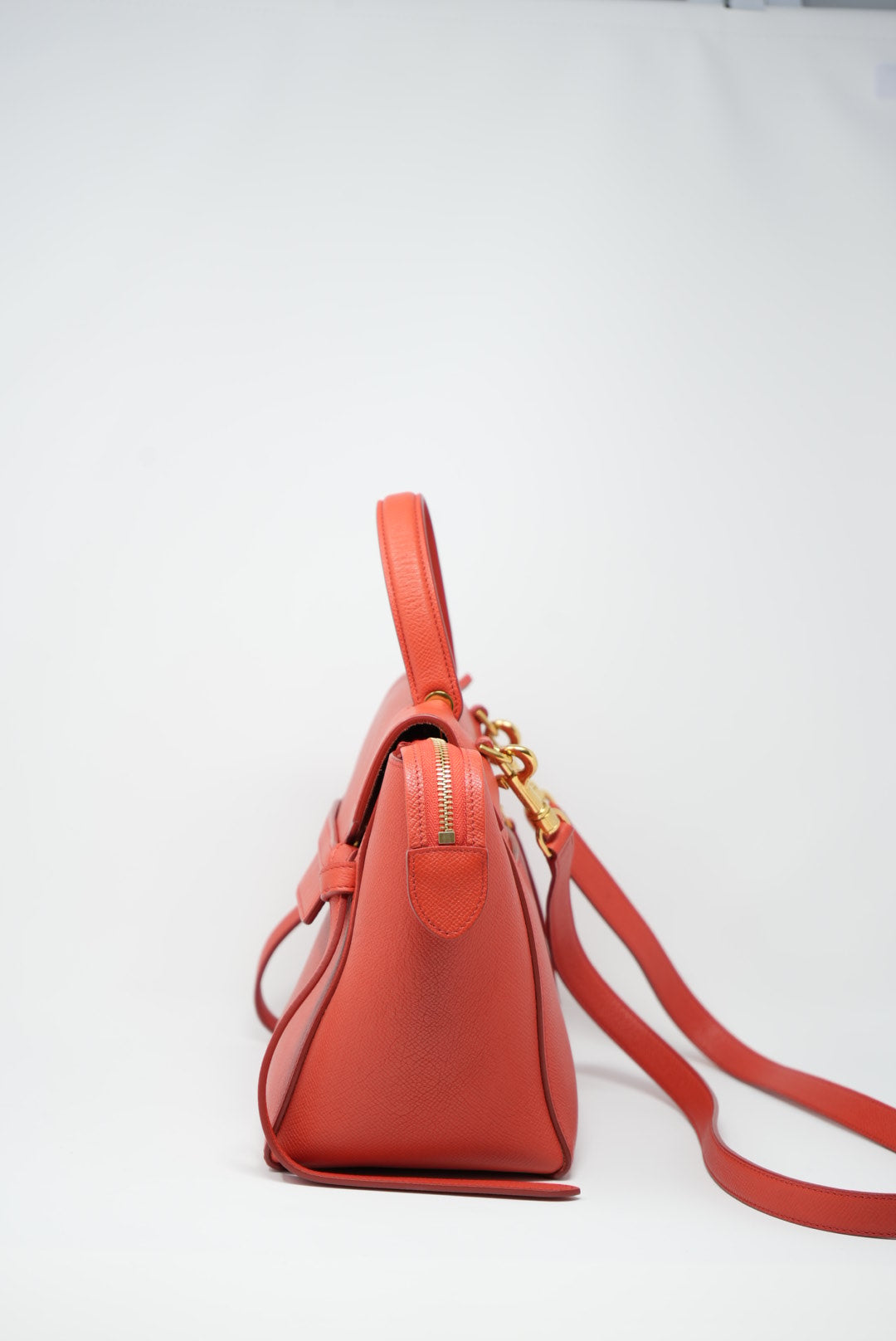 CELINE MICRO BELT BAG IN GRAINED CALFSKIN Orange