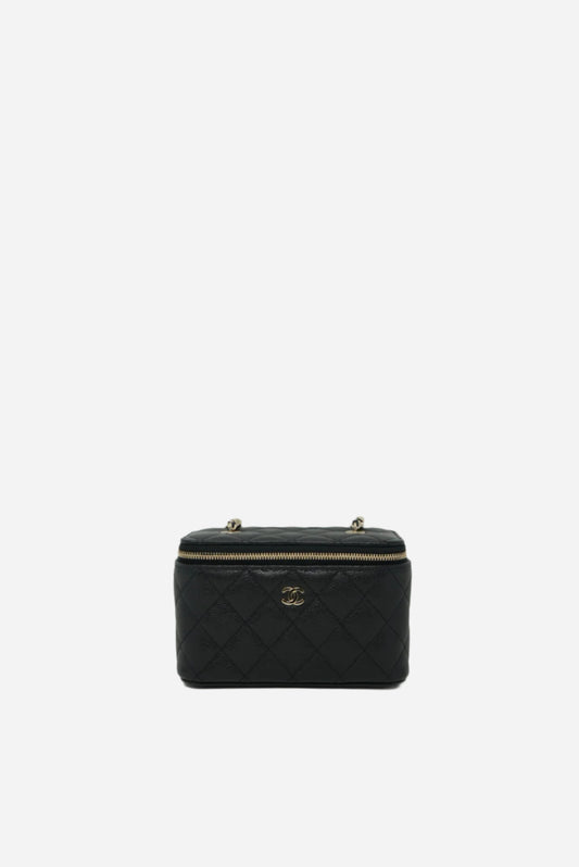 Pre-Owned Chanel 2023-2024 Caviar Long Vanity Case BrandNew