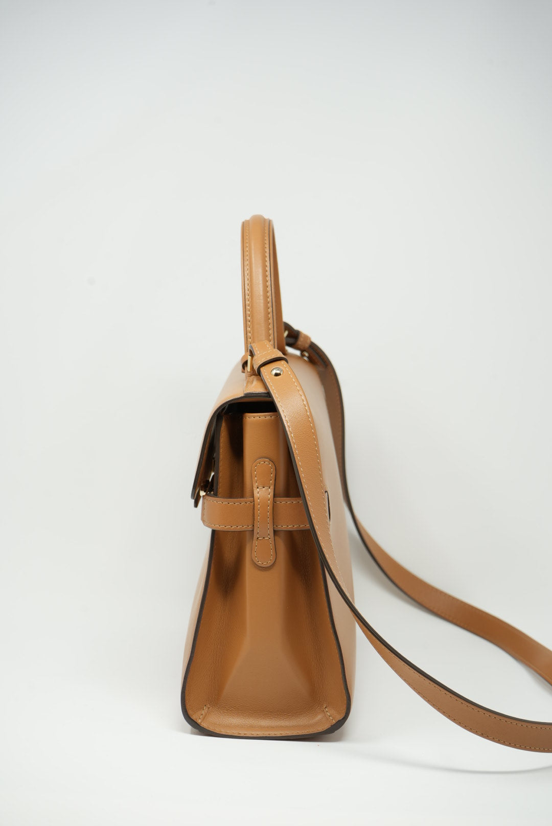 Delvaux Tempete MM Hand Bag Brown