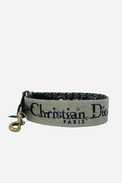 Christian Dior Shoulder Strap with Ring Blue Oblique