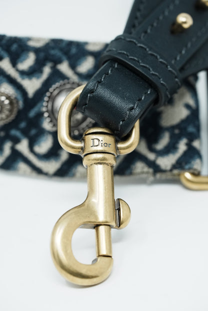 Christian Dior Shoulder Strap with Ring Blue Oblique