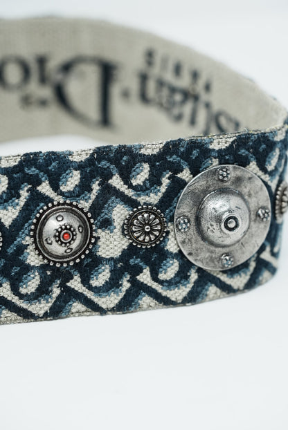 Christian Dior Shoulder Strap with Ring Blue Oblique