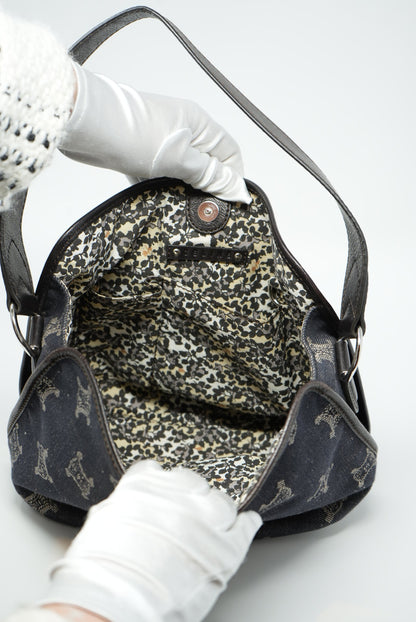 Celine triomphe Denim Shoulder Bag