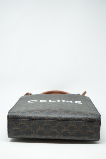 Celine SMALL CABAS VERTICAL IN TRIOMPHE