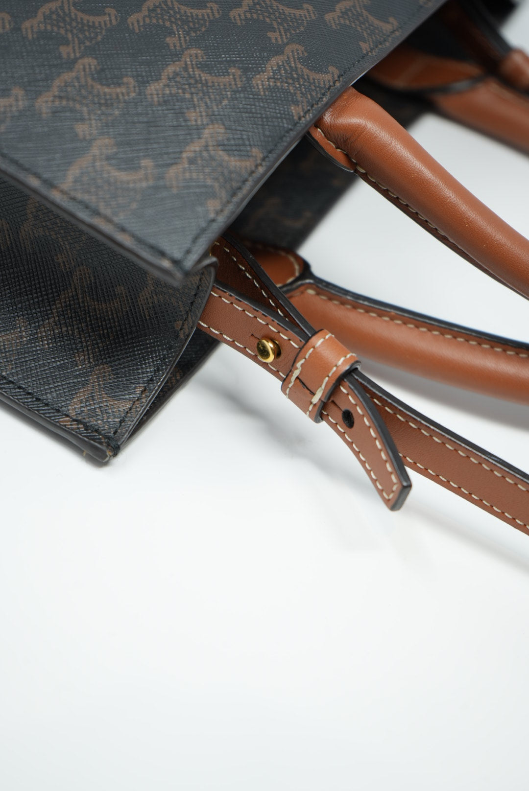 Celine SMALL CABAS VERTICAL IN TRIOMPHE