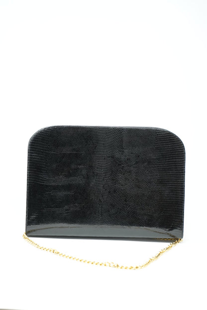 Salvatore Ferragamo Gancini Shoulder Bag Black Calfskin