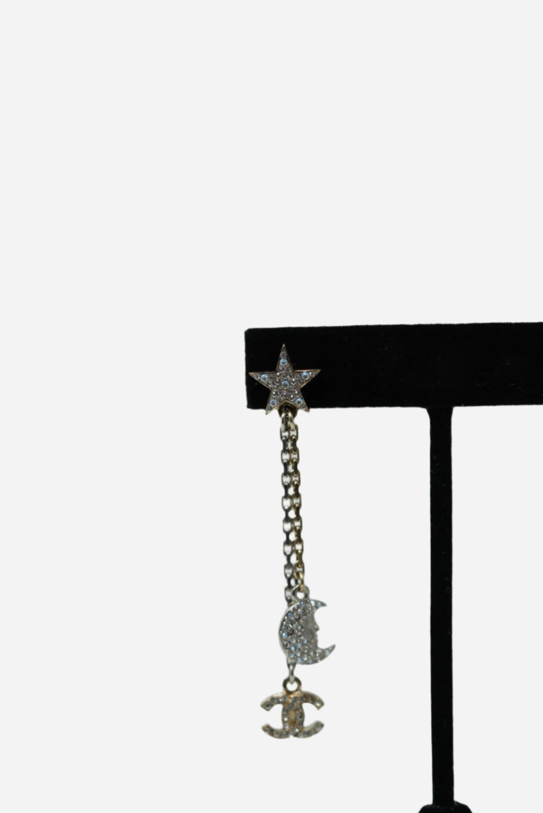 Pre-Owned Chanel 2017 Star CC Drop Earrings