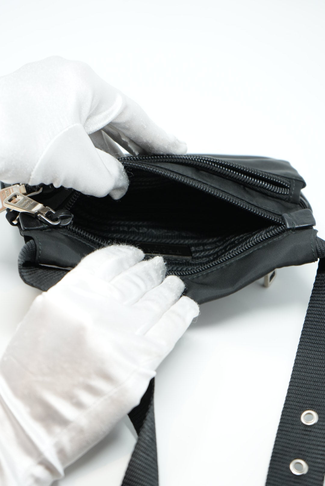 Prada Nylon Mini Shoulder Bag Black
