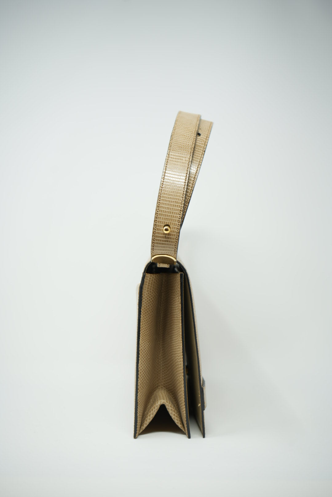 Dior Lizard Shoulder Bag Beige