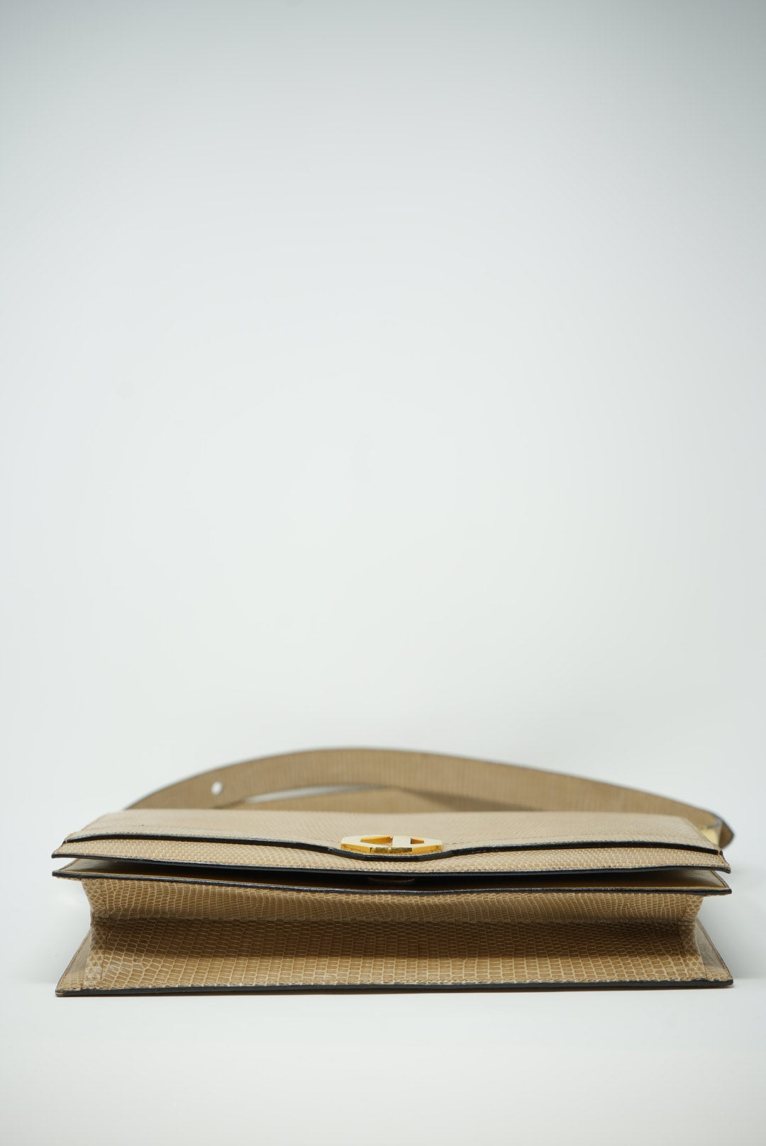 Dior Lizard Shoulder Bag Beige