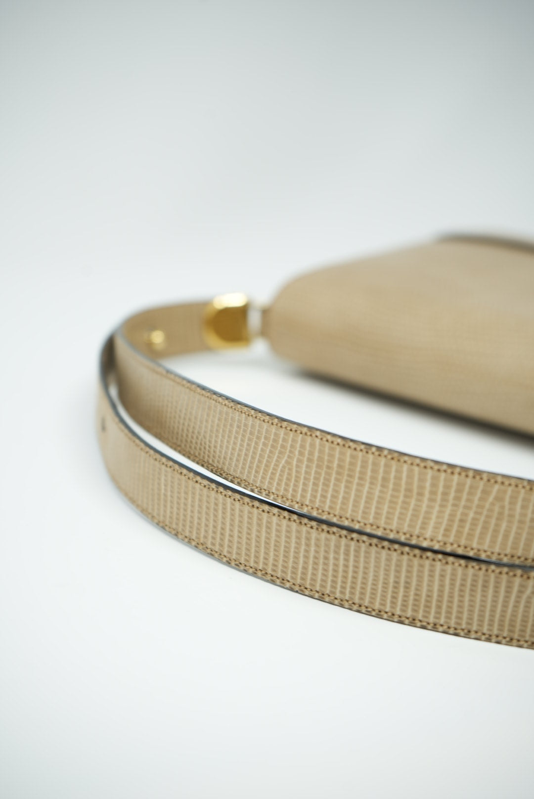 Dior Lizard Shoulder Bag Beige