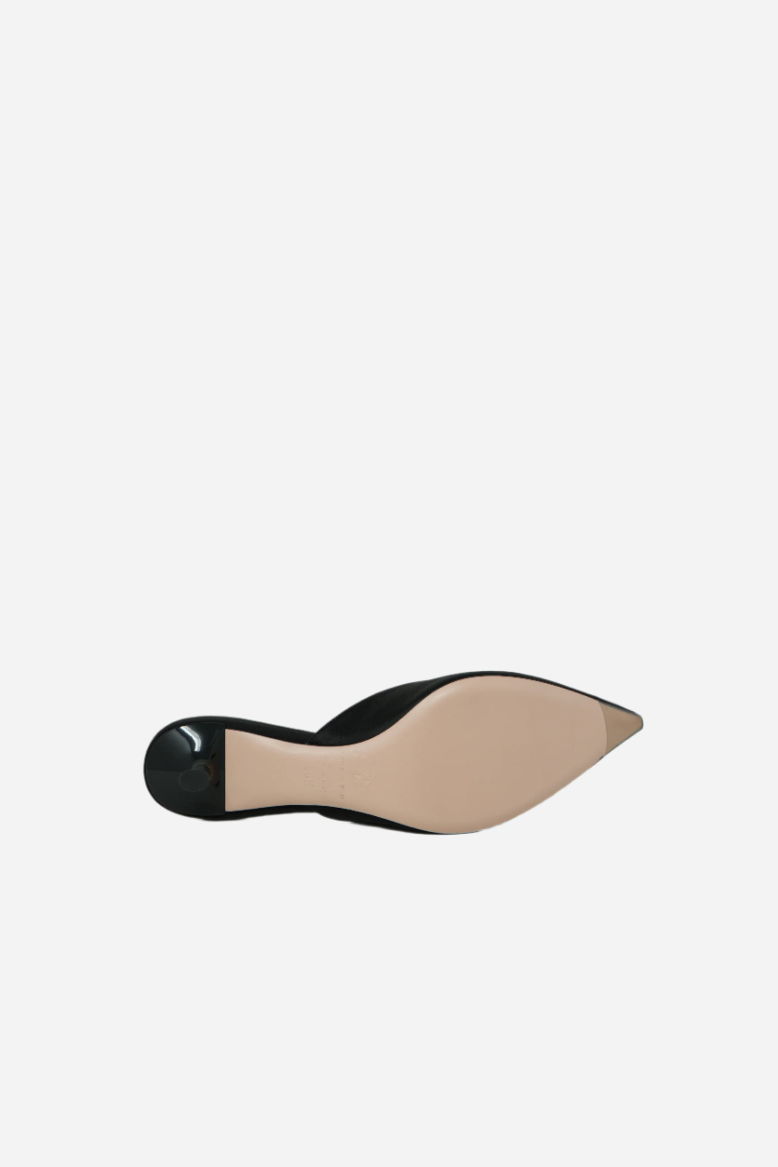 Roger Vivier Satin Crystal Buckle Mules