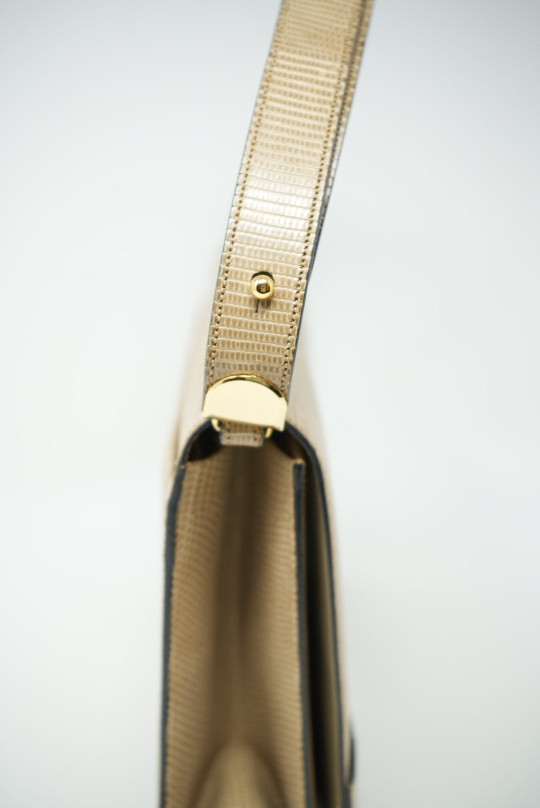 Dior Lizard Shoulder Bag Beige