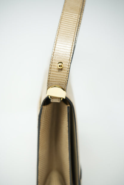 Dior Lizard Shoulder Bag Beige