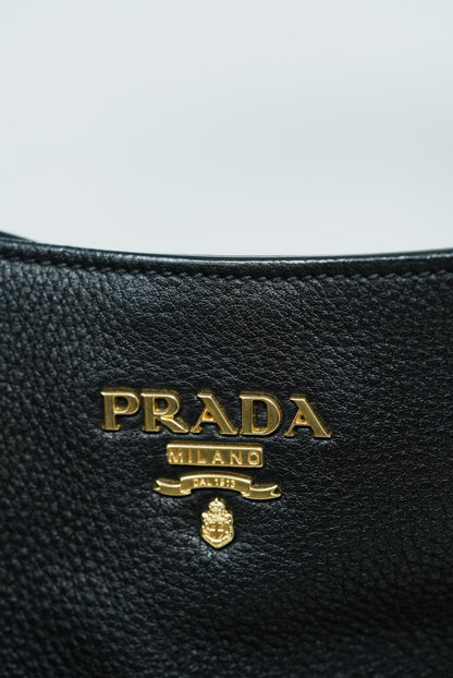 PRADA Vitello Daino Side Zip Pocket