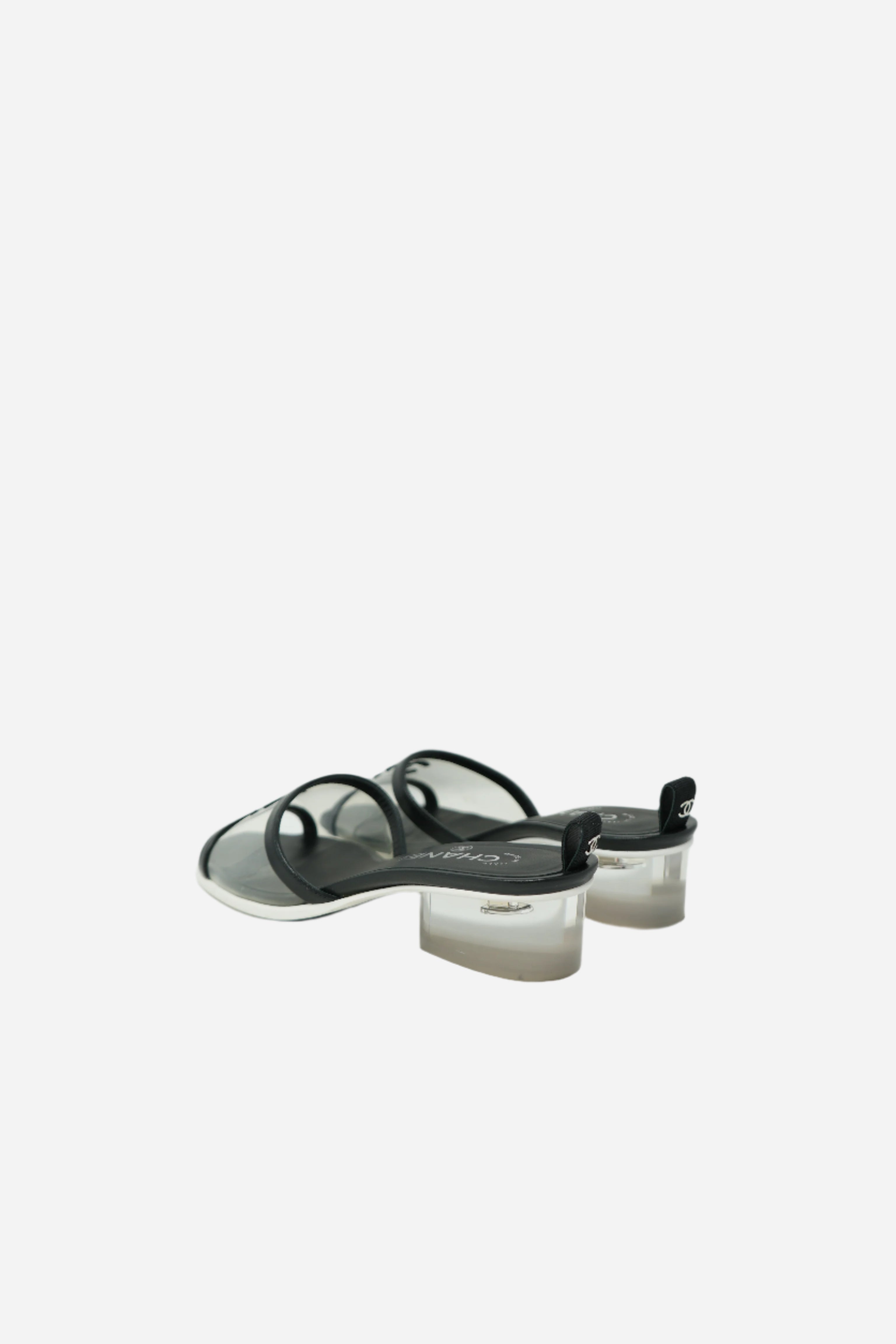 Pre-owned Chanel PVC/Leather Sandals Size 37