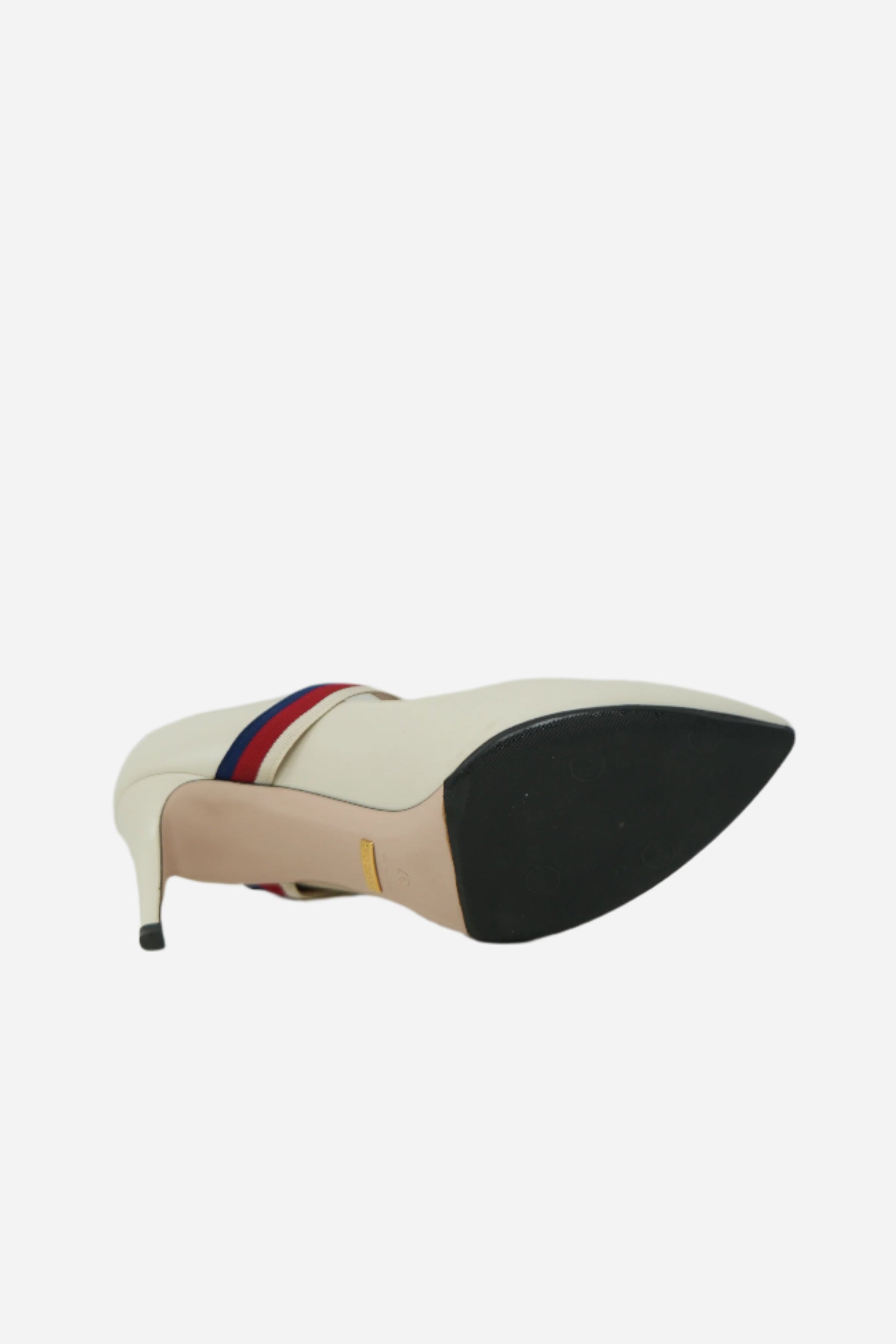 Gucci White Leather Sylvie Pumps Size 37
