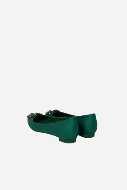Manolo Blahnik Satin Hangisi Flat