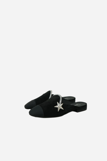 Pre-Owned Chanel Suede Mules
