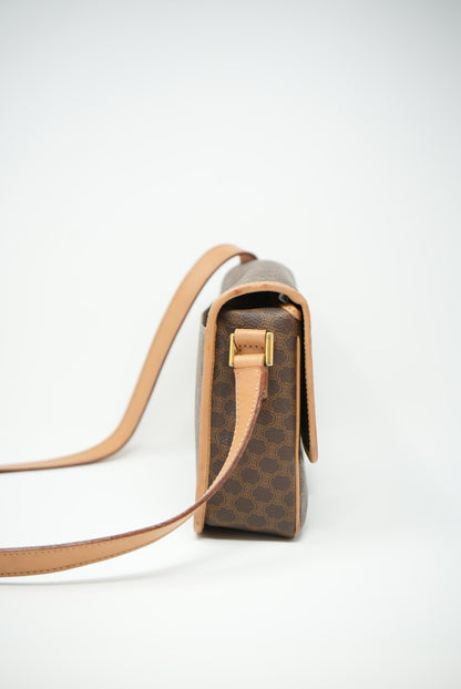 CELINE Macadam Circled Logo Shoulder Bag