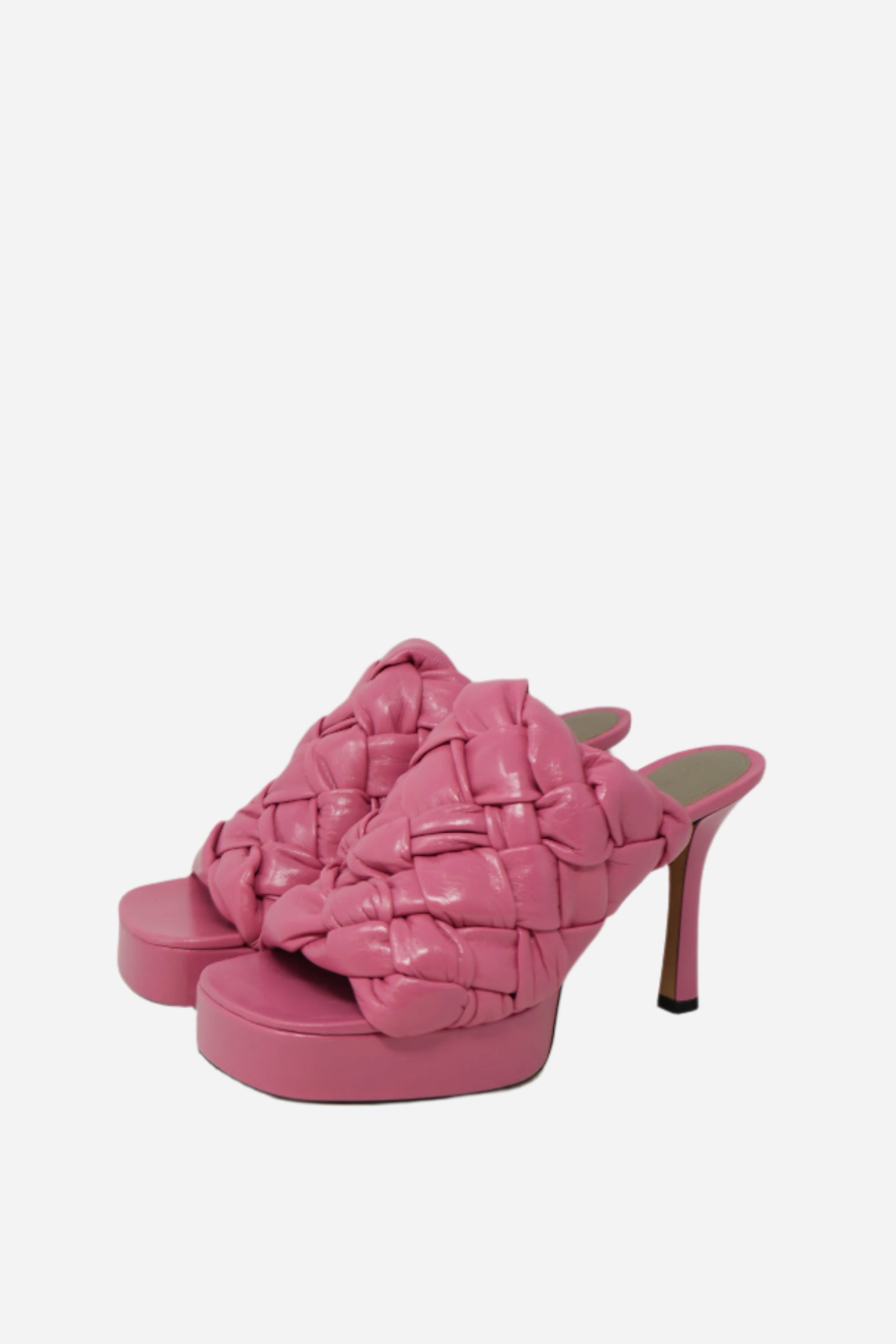 Bottega Veneta Intrecciato Heeled Mules Size 37